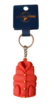 Universal Studios "Back to the Future" Marty McFly Vest Keychain New With Tag