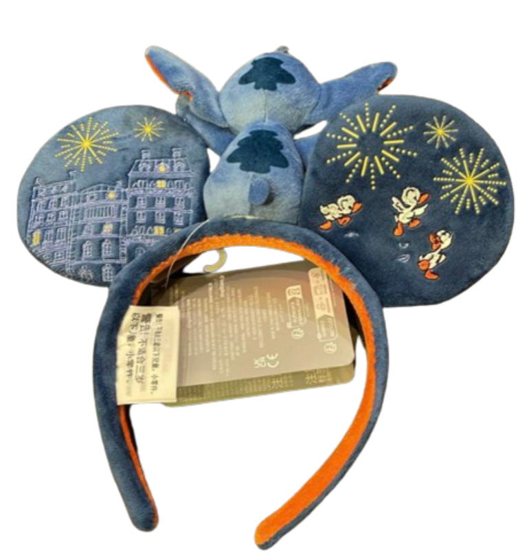 Disney Parks Disneyland Paris France Stitch Plush Ear Headband New with Tag