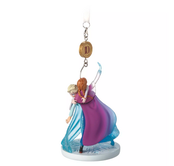 Disney 10th Frozen Legacy Anna Elsa Sketchbook Christmas Tree Ornament New w Tag