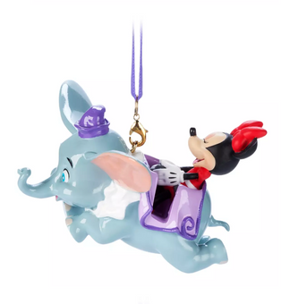 Disney Play in the Park Minnie with Dumbo Sketchbook Christmas Ornament New Tag
