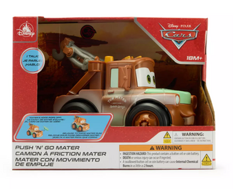 Disney Parks Mater Push 'N' Go Talking Vehicle Pixar Cars New With Tags