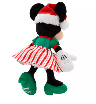 Disney 2023 Minnie Santa Candy Cane Costume Holiday Christmas Plush New w Tag