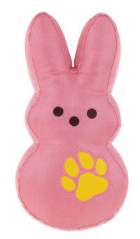 PEEPS 11 inch Pink Bunny Nylon Plush Dog Toy Easter New with Tag