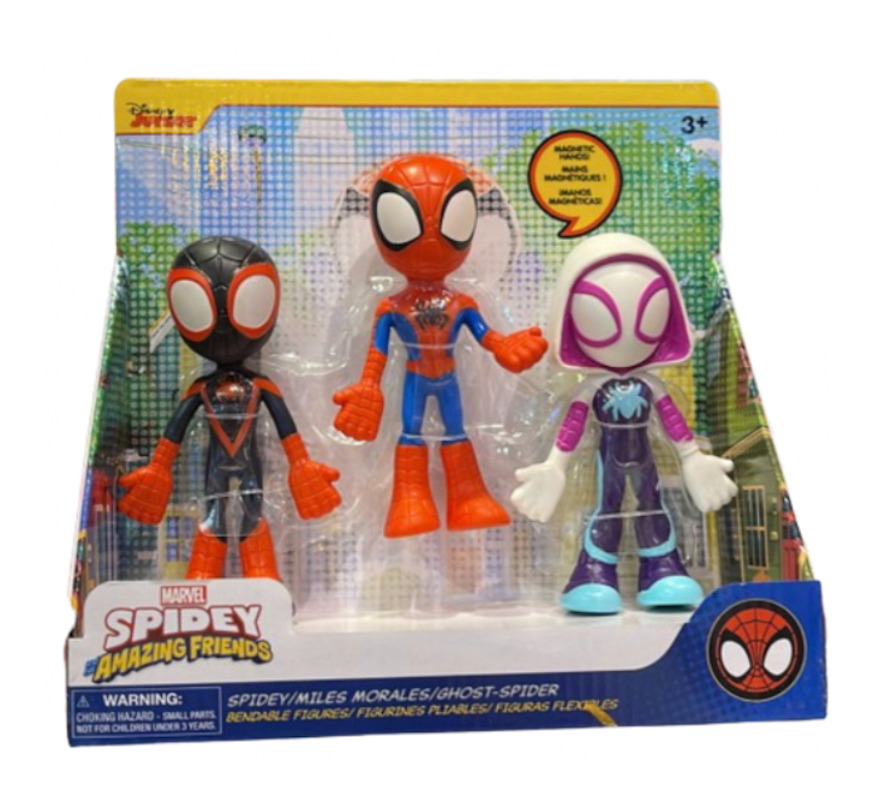 Disney Parks Marvel Spidey Amazing Friends Bendable Figures New With Box