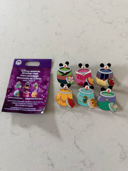Disney Parks Magical Princess Candle Mystery Pin Complete Set of 6 w Opened Bags