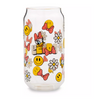 Disney Parks Daisy Duck Smiley Icons Bows Flowers Glass New