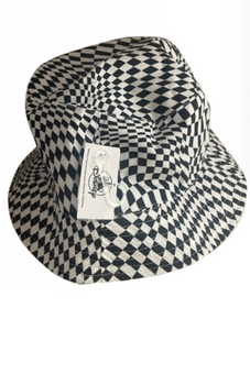 Disney Parks Alice in Wonderland White Rabbit Checkered Bucket Hat New With Tag