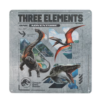 Universal Studios Jurassic World Rebirth Metal Wall Sign New With Tag