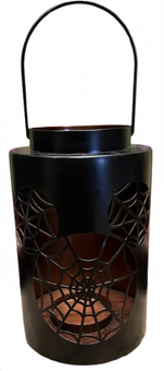 Disney Parks Halloween Mickey Pumpkin Metal Web Spider Candle Holder Lantern New