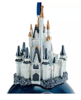 Disney Parks Cinderella Castle Glass Ball Christmas Ornament New With Tag