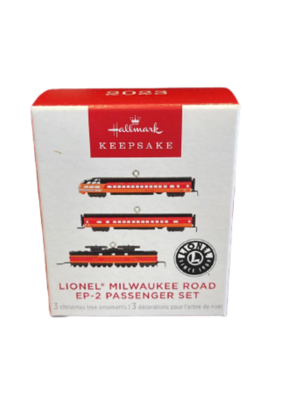 Hallmark 2023 Keepsake Mini Lionel Milwaukee Road EP-2 Passenger Ornaments New