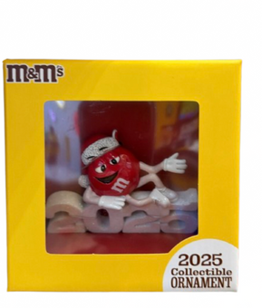 M&M's World 2025 Red Character Collectible Christmas Ornament New with Box