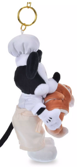 Disney Parks Bakery Chef Mickey with Croissant Plush Keychain New with Tag