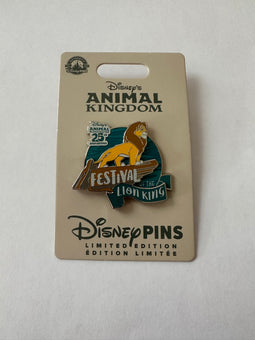 Disney Parks 25th Animal Kingdom Festival of the Lion King Limited Pin New Card