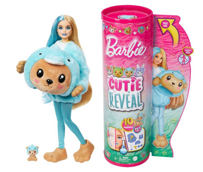 Barbie Cutie Reveal Teddy Bear as Dolphin Costume-Themed Series Doll Toy New