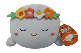 Squishmallows Felize White Ghost Flower Crown Weighted Sleepamallows Plush New