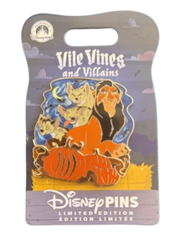 Disney Parks Scar & Hyenas Vile Vines and Villains Limited Pin New With Card