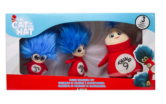 Dr. Seuss Cat in the Hat Thing 3, Thing 2 & Thing 9 Plush Collector Set Toy New