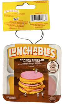 Lunchables Ham & Cheddar Snack Decoupage Christmas Tree Ornament New With Tag