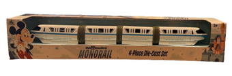 Disney Parks WDW Monorail 4-Piece Die Cast Metal Set Toy New With Tag