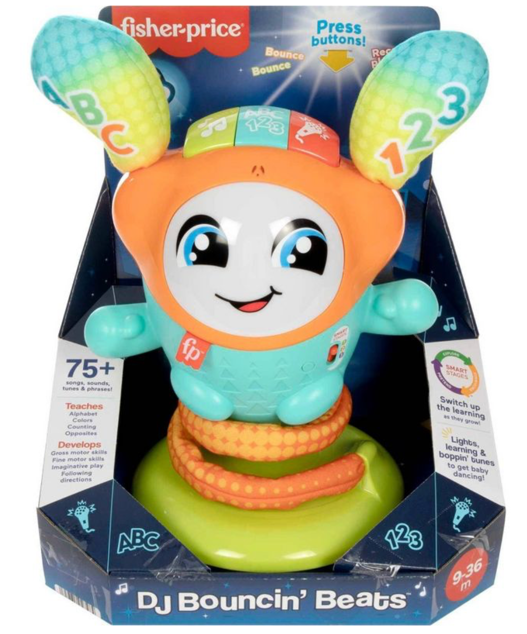 Fisher-Price DJ Bouncin' Beats Interactive Musical Learning Toy New With Box