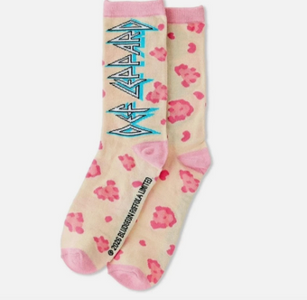 Def Leppard Band Crew Socks One Size Fits Most Unisex with Collectible Box New
