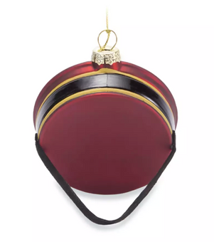 Disney Parks Hollywood Tower Hotel Bellhop Cap Glass Christmas Ornament New Tag