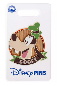 Disney Parks Goofy Wood Inlay Pin New With Card