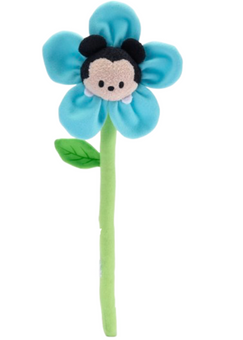 Disney Parks Bendable Blue Flower Mickey Plush New with Tag