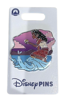 Disney Parks Moana Enamel Waves Shell in Hand Pin New with Card