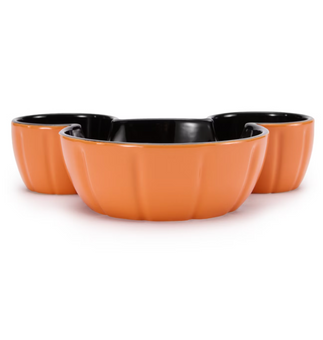 Disney Parks Halloween Mickey Minnie Castle Jack-o'-Lantern Candy Bowl New