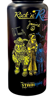 Disney Parks Rock n Roller Coaster Muppets Water Bottle Signature Band Kermit