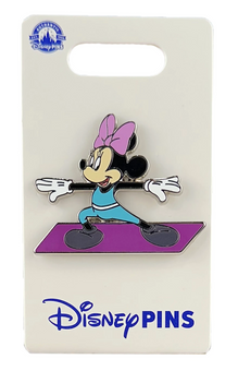 Disney Parks Minnie Mouse Yoga Time Pin New with Card