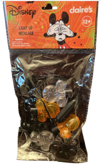 Disney Halloween Mickey Mouse Light Up Necklace New with Tag