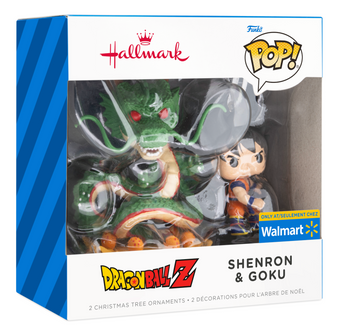 Hallmark Funko Pop Dragon Ball Shenron & Goku Christmas Ornament New With Box