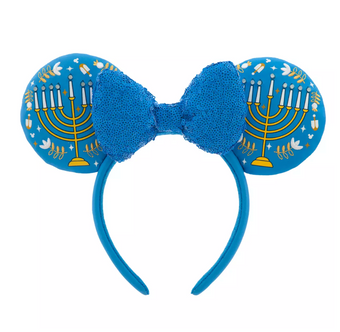 Disney Parks Hanukkah Light-Up Ear Holiday Headband for Adults New with Tag