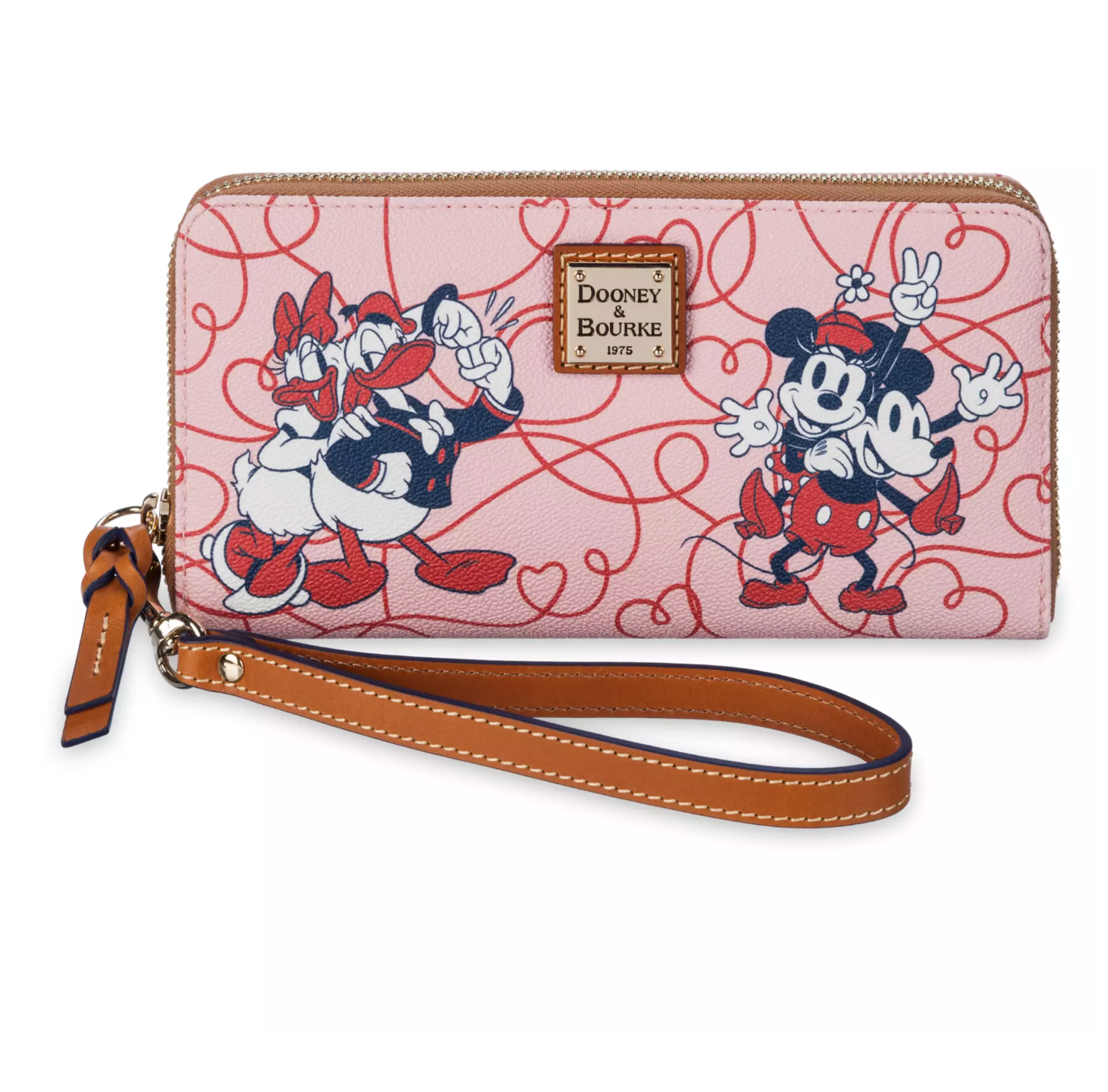 Disney Parks Valentine Mickey and Friends Love Dooney & Bourke Wristlet Wallet New