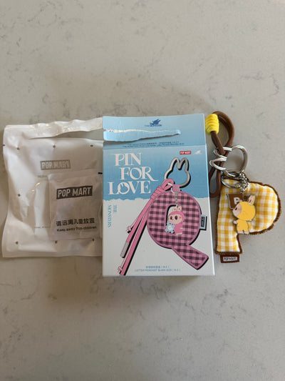 Pop Mart Labubu The Monsters Pin for Love Letter Pendant P Keychain USA New