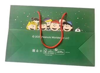 Swatch x Peanuts Gang Christmas Gift Bag Charlie Brown Lucy Snoopy New With Tag