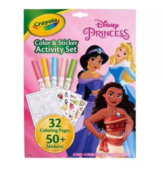 Disney Crayola Princess Color & Sticker Activity Set New