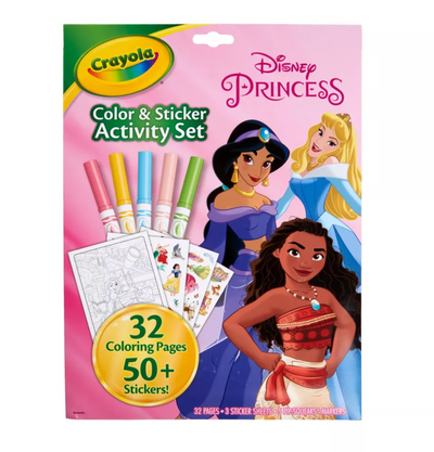 Disney Crayola Princess Color & Sticker Activity Set New