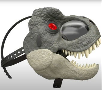 Jurassic World Rebirth T-Rex Rage N Roar Mask with Led Light Up Eyes Roar 2025
