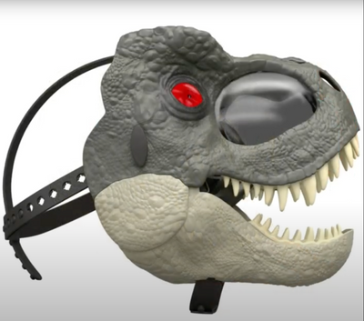 Jurassic World Rebirth T-Rex Rage N Roar Mask with Led Light Up Eyes Roar 2025