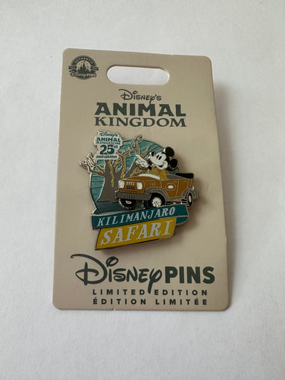 Disney Parks 25th Animal Kingdom Mickey Kilimanjaro Safari Limited Pin New Card