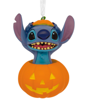 Hallmark Halloween Disney Stitch in Jack-o'-Lantern Christmas Ornament New Box
