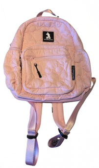 Disney Parks WDW Logo Mickey Mouse Quilted Backpack 13" Pink Bag New With Tag