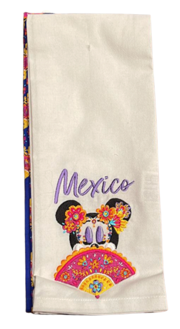 Disney Parks Epcot Mexico Minnie Mouse Kitchen Towel Set New With Tag