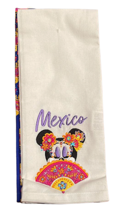 Disney Parks Epcot Mexico Minnie Mouse Kitchen Towel Set New With Tag