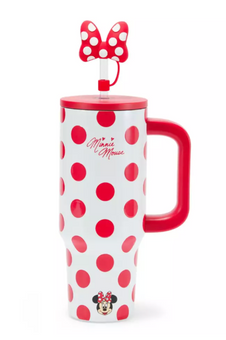 Disney Parks Minnie Mouse 30oz Stainless Steel Travel Tumbler Zip Case New W Tag