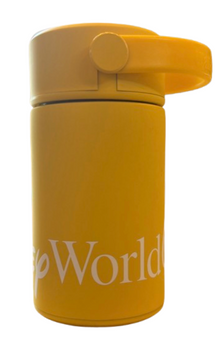 Disney Parks Walt Disney World Logo Mania Yellow Water Bottle Small New With Tag
